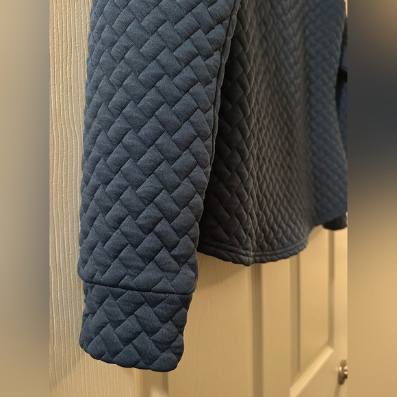 New Dover Saddlery Jordan Half-Zip Navy Quilted Sweatshirt Pullover- Retail $100 - Picture 7 of 9